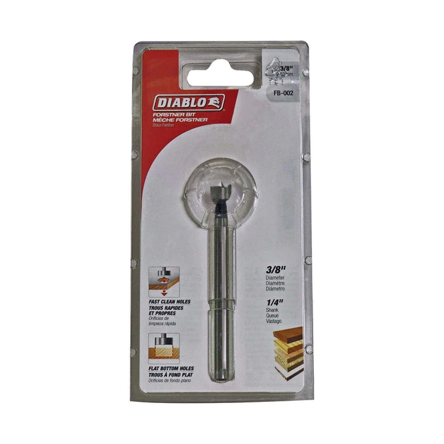 3/8 In. X 3-1/2 In. High Speed Steel Forstner Drill Bit Round Shank