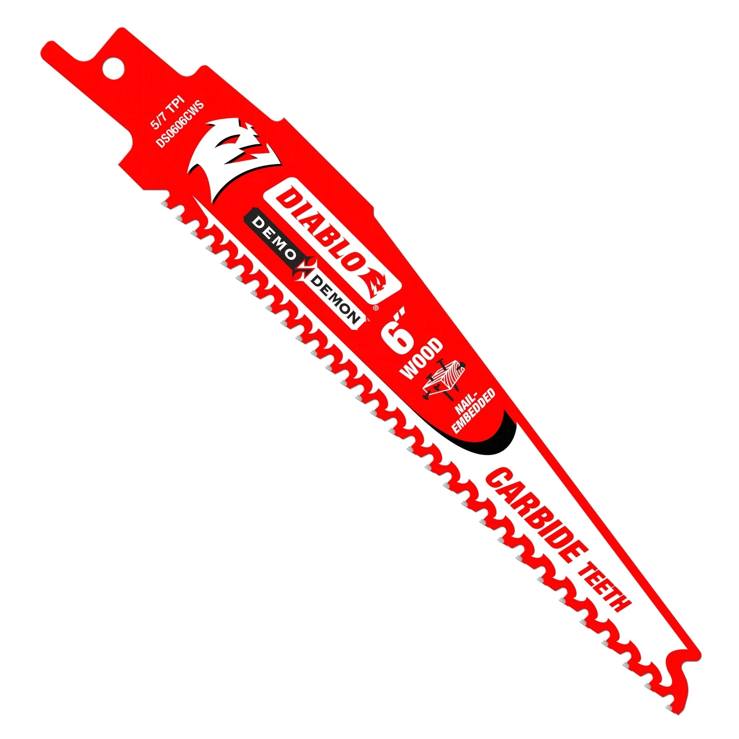 Nail Embedded Wood Reciprocating Blades, 6In., 5-7 TPI, 10-Pk.