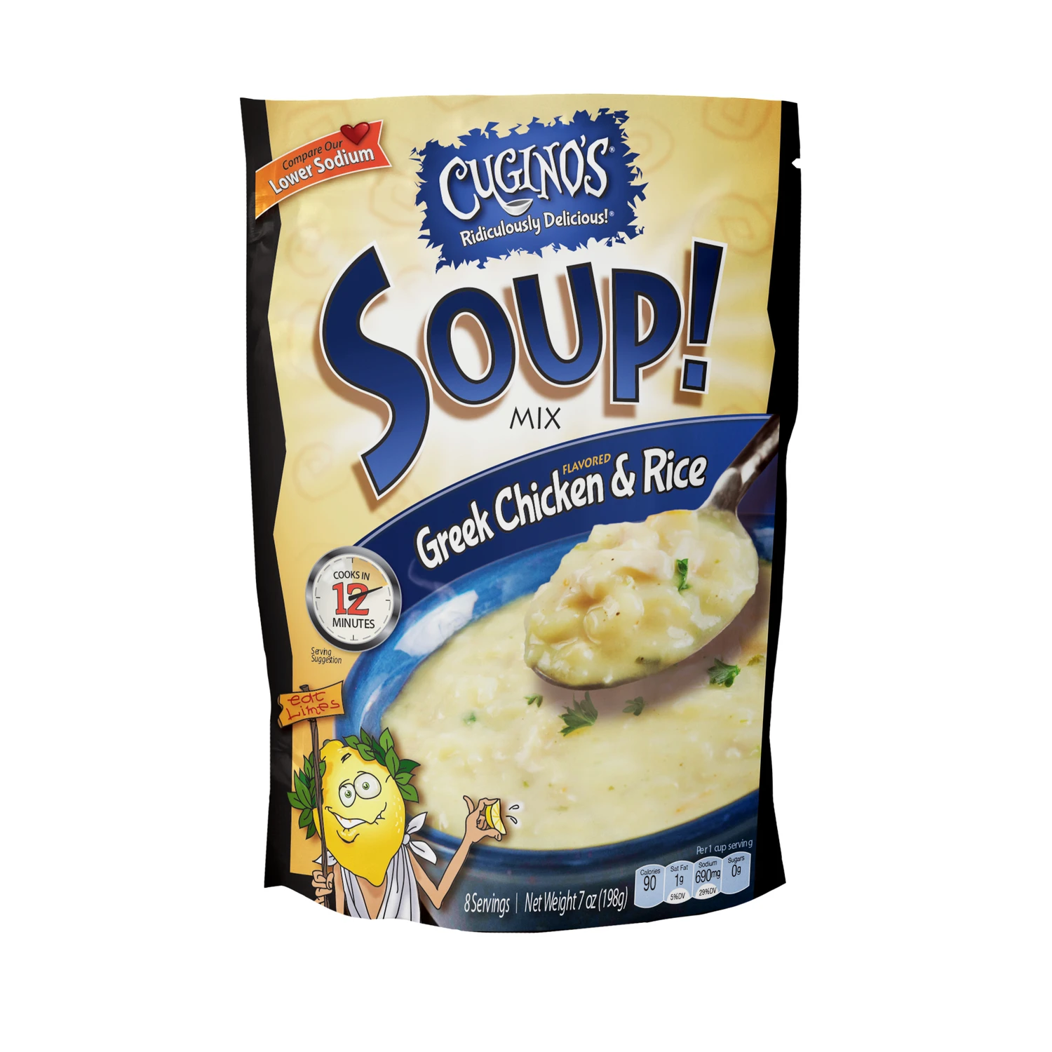 Greek Chicken And Rice Dry Soup Mix 7 Oz Pouch - Comforting Flavor