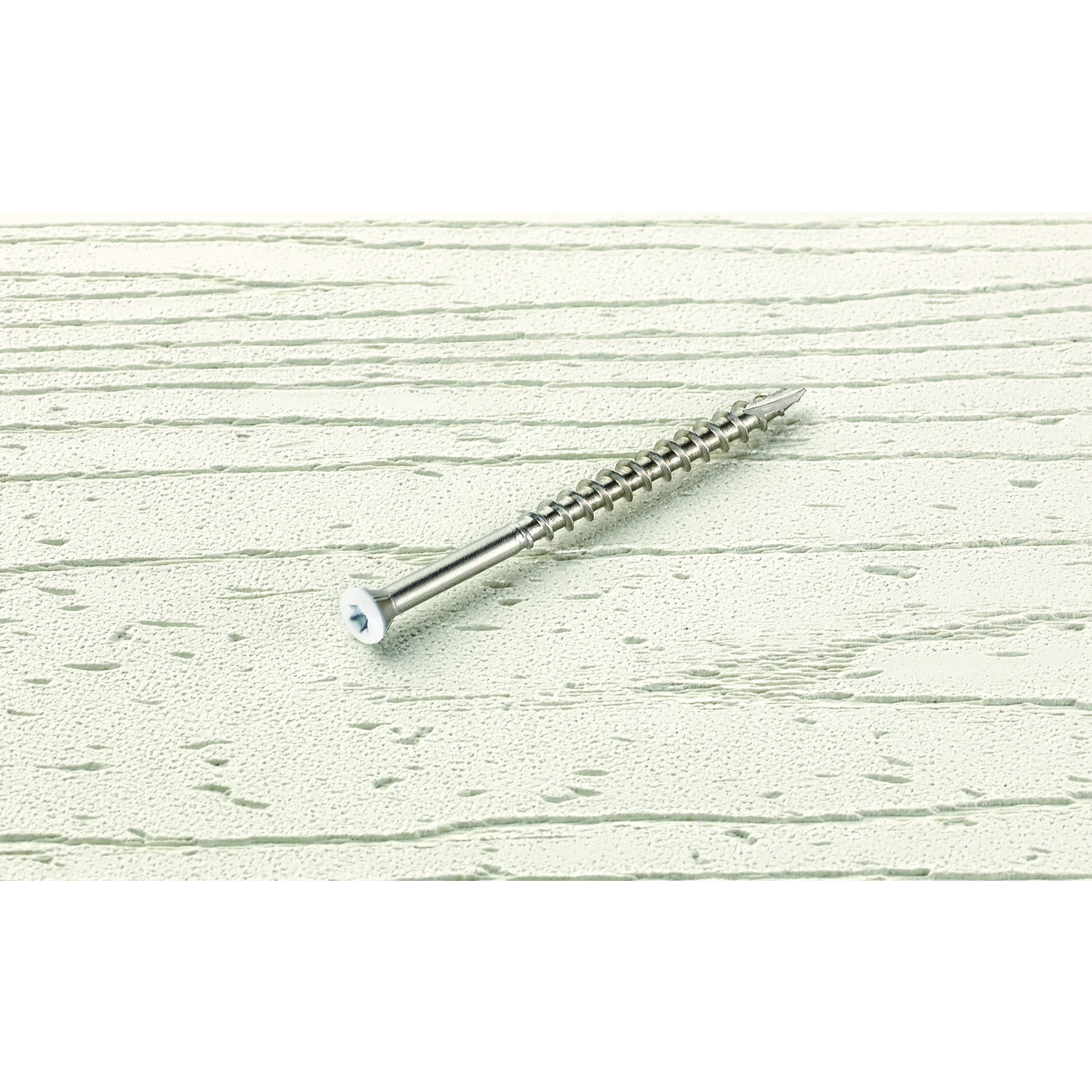 Starborn Headcote No. 8 X 2-1/2 in. L White Star Trim Head Deck Screws 350 pk