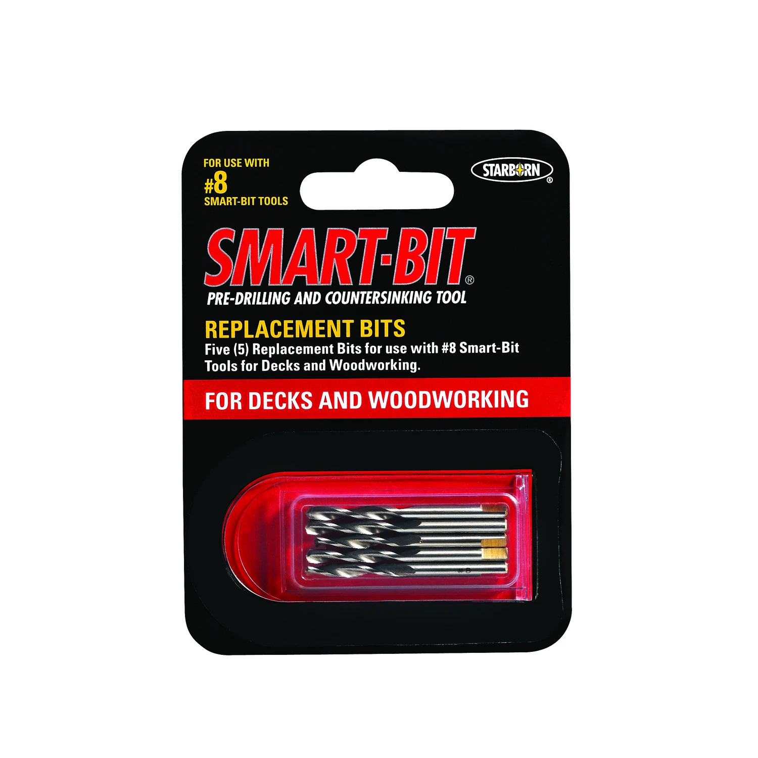 Smart-bit #8 Stainless Steel Replacement Bit 5 Piece Set With Hex Shank