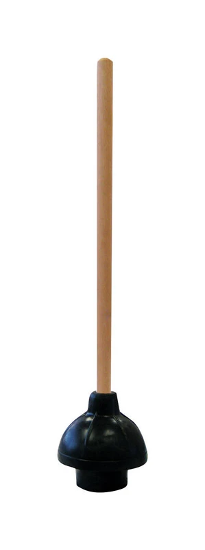 Heavy Duty Plunger With Wooden Handle 18 In. L X 6 In. Dia.