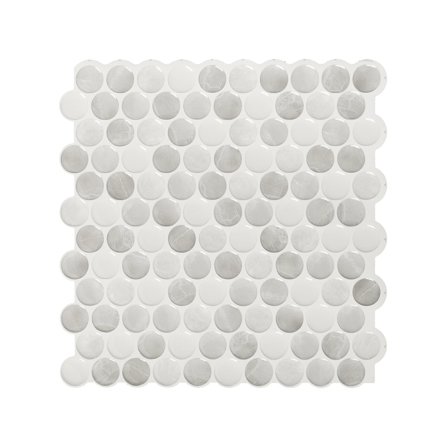 Smart Tiles 8.95 in. W X 8.97 in. L Gray Glazed Vinyl Adhesive Wall Tile 4 pc