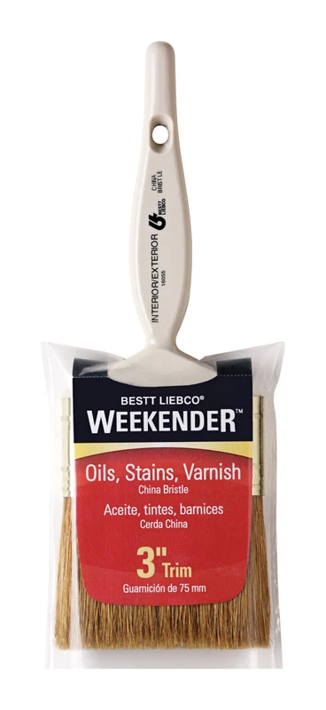 501605500 Weekender 3 Inch Flat Trim Paint Brush For Latex And Oil Paints