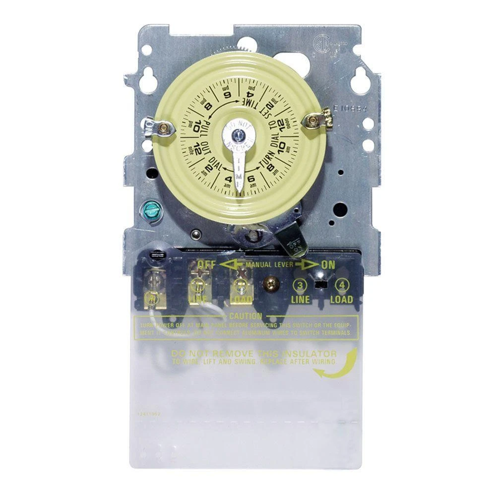 T104m 40-amp Indoor And Outdoor Mechanical Timer Switch 277 Volt Gray