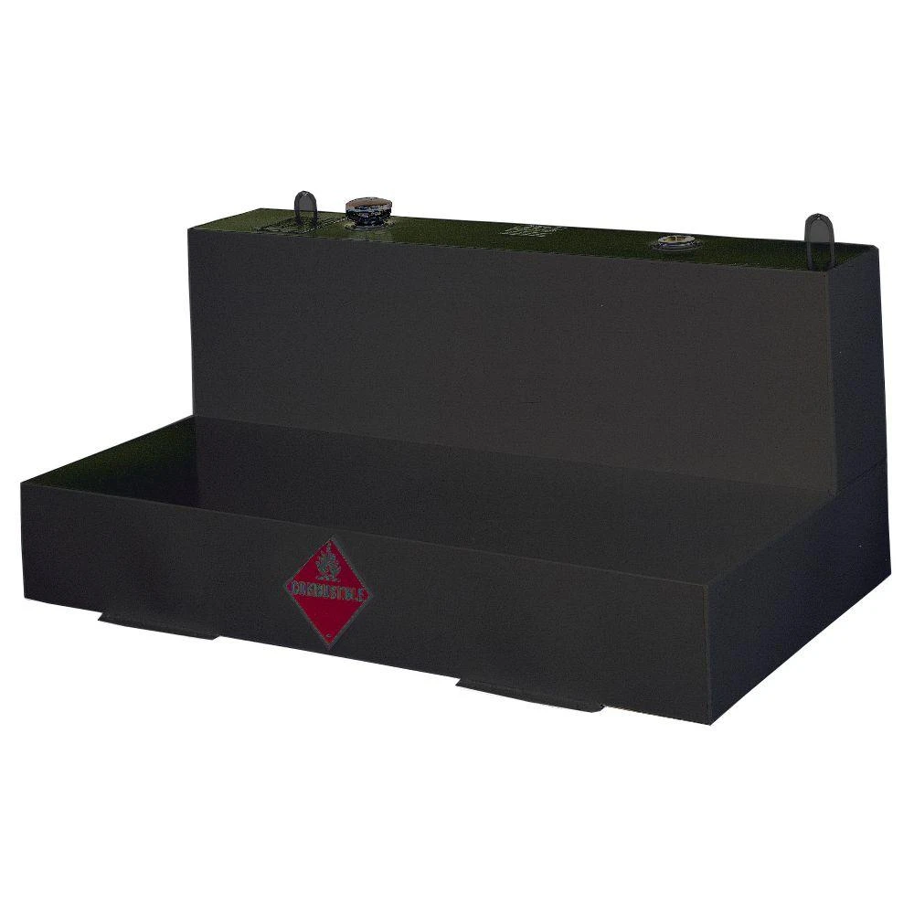 480002 103 Gallon L-shaped Steel Liquid Transfer Tank - Black