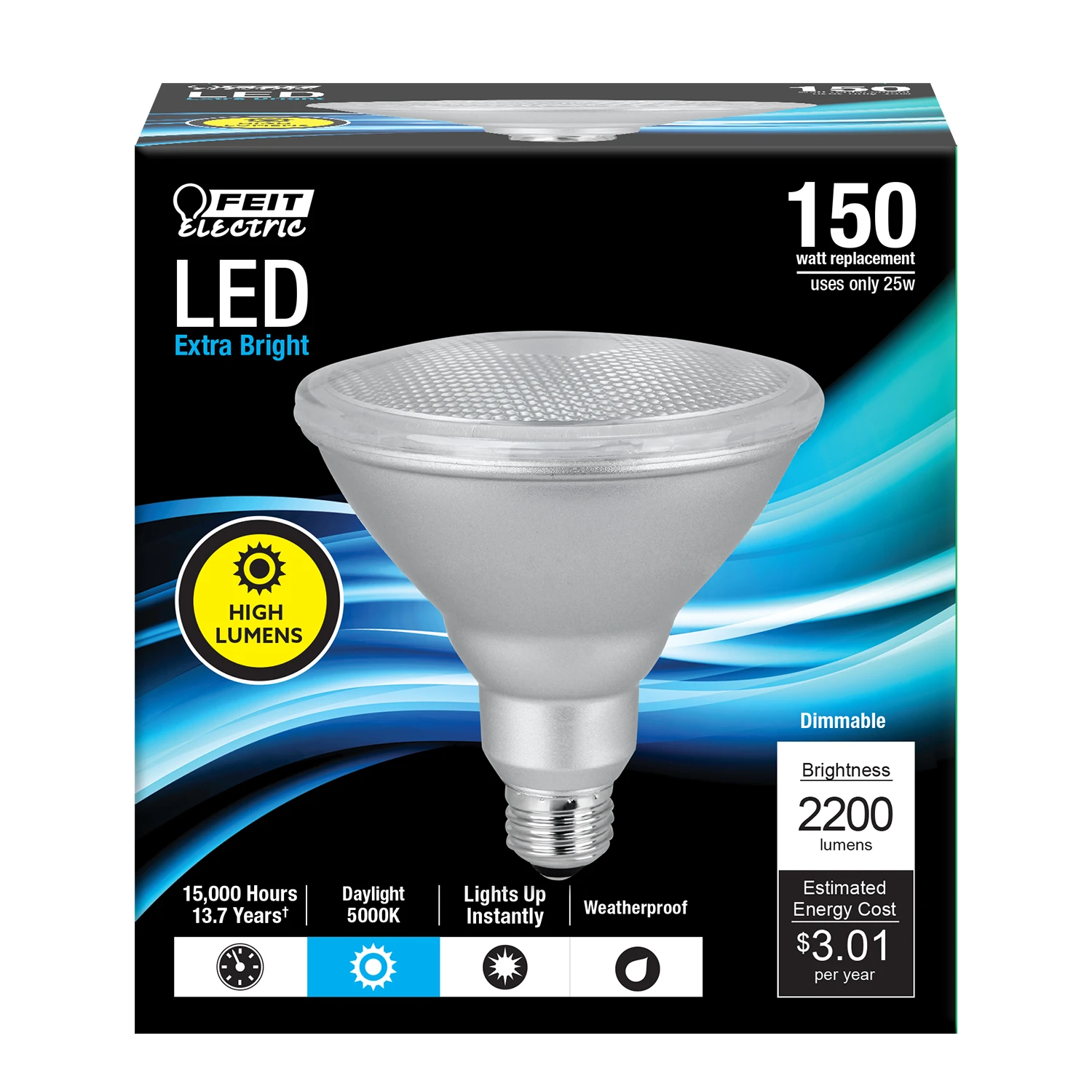 Feit PAR38 E26 (Medium) LED Bulb Daylight 150 Watt Equivalence 1 pk