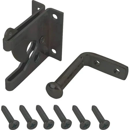 33199pks-bc3l Black Steel Outswing Gate Latch With Screws