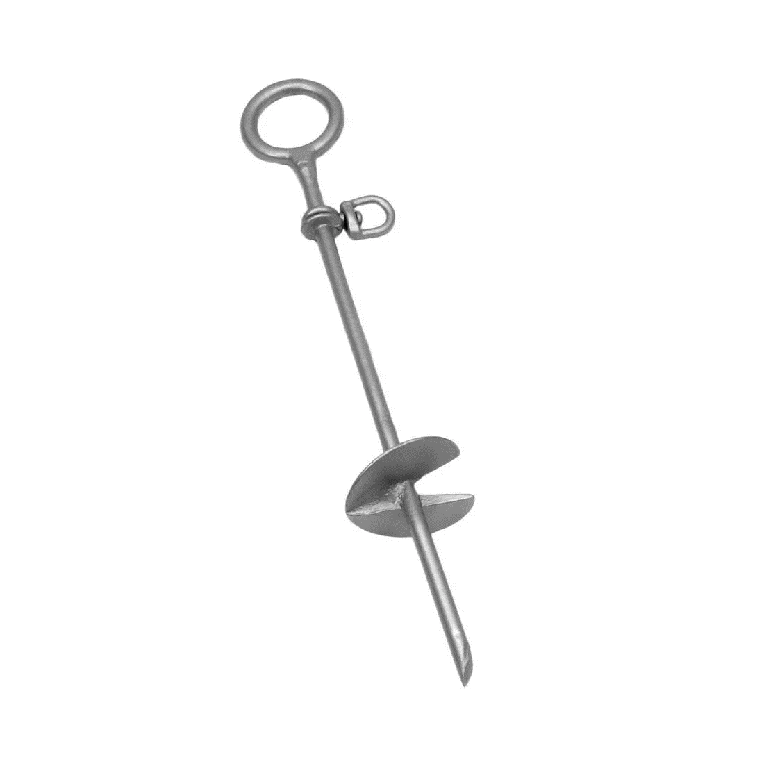 Titan Ii Auger Tie Out Stake, 17 Inch, Durable Gray For Dogs