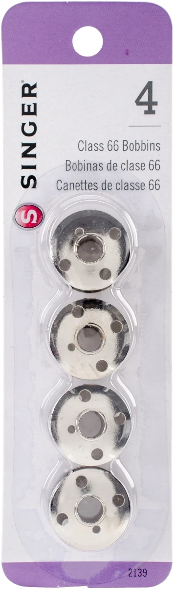 Singer Notions 2139 Metal Class 66 Bobbins - 4 per Pack
