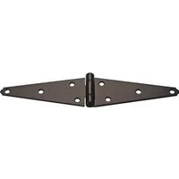 Hsh-b08-c23l Heavy Duty 8 Inch Black Steel Strap Hinge With Bushing