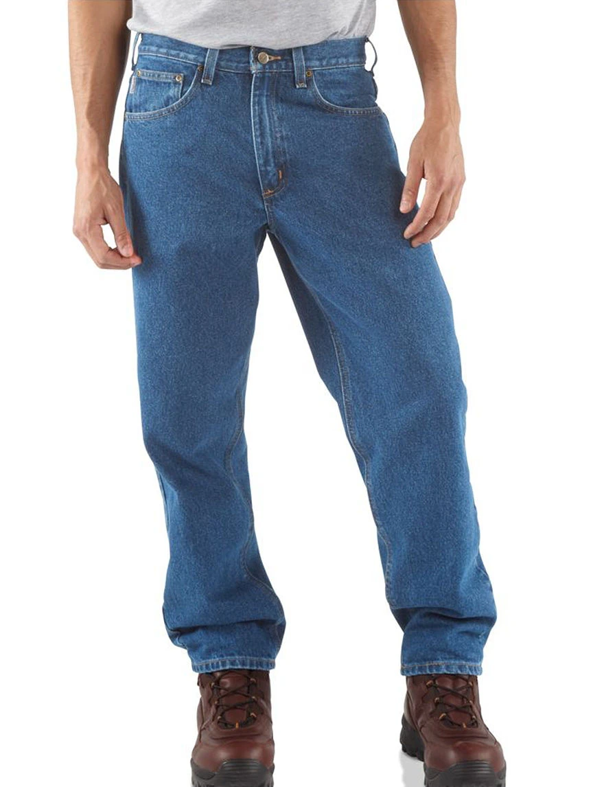 Men's 36x28 Darkstone Cotton Relaxed Fit Tapered Leg Denim Jeans B17-dst