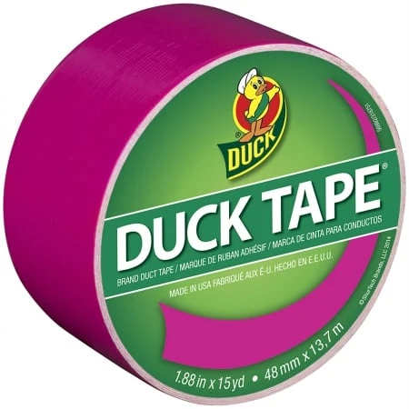 Fuchsia Fusion Printed Duck Tape 1.88 Inches X 15 Yards - Bright And Durable