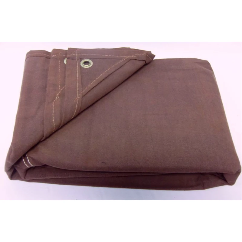 King Tarpaulin 6 Ft. W X 8 Ft. L Heavy Duty Canvas Tarpaulin Brown