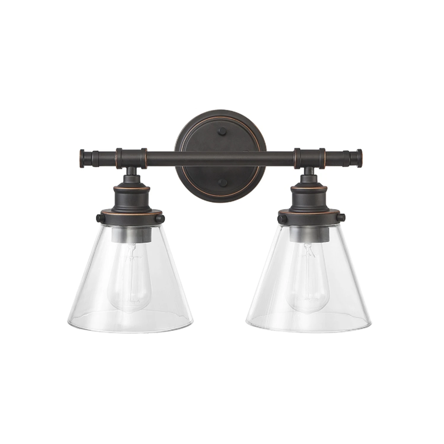 Parker 2-light Oil Rubbed Bronze Wall Sconce With Clear Glass Shades