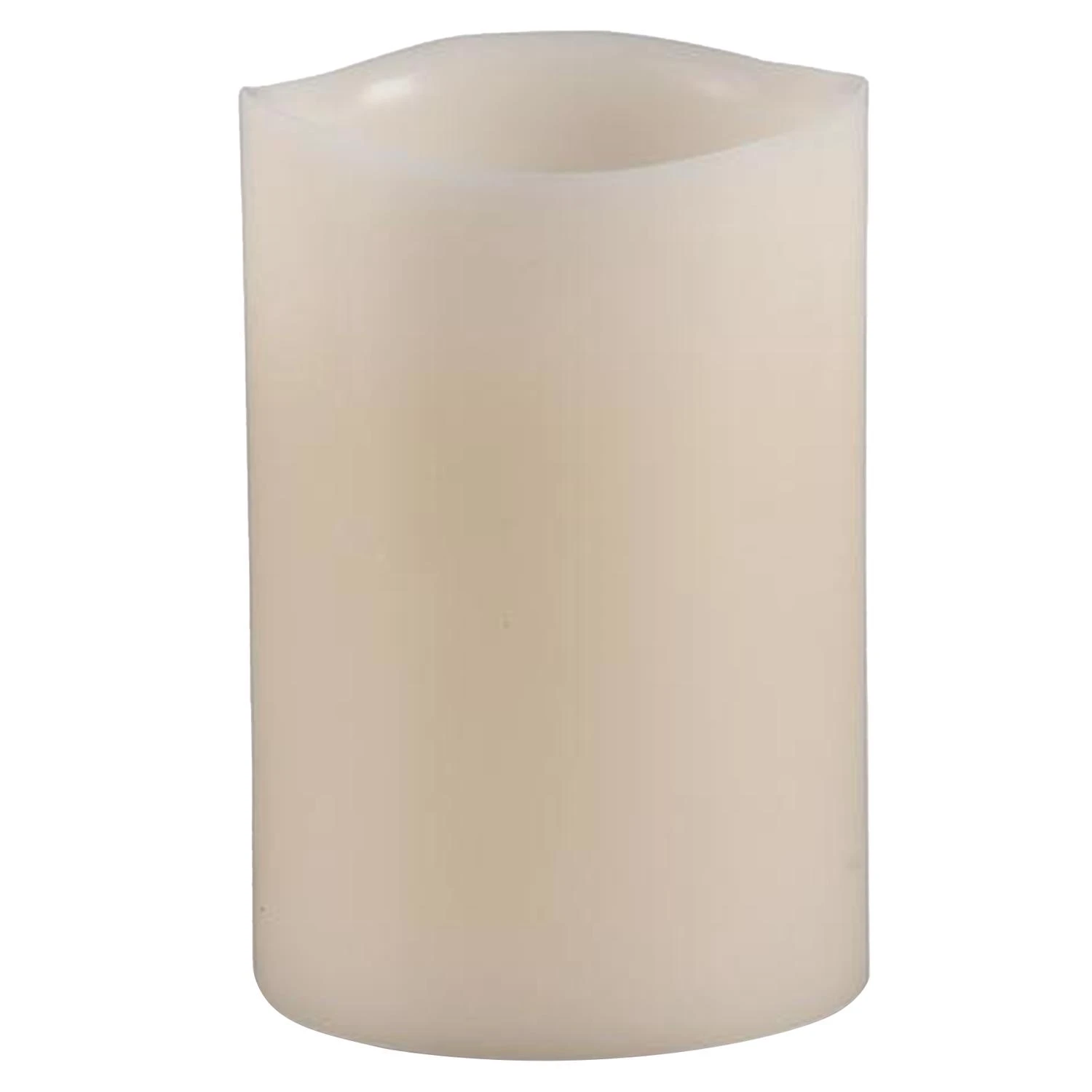 6.2 Inch Bisque Vanilla Scent Melted Edge Flameless Candle - Model 33078