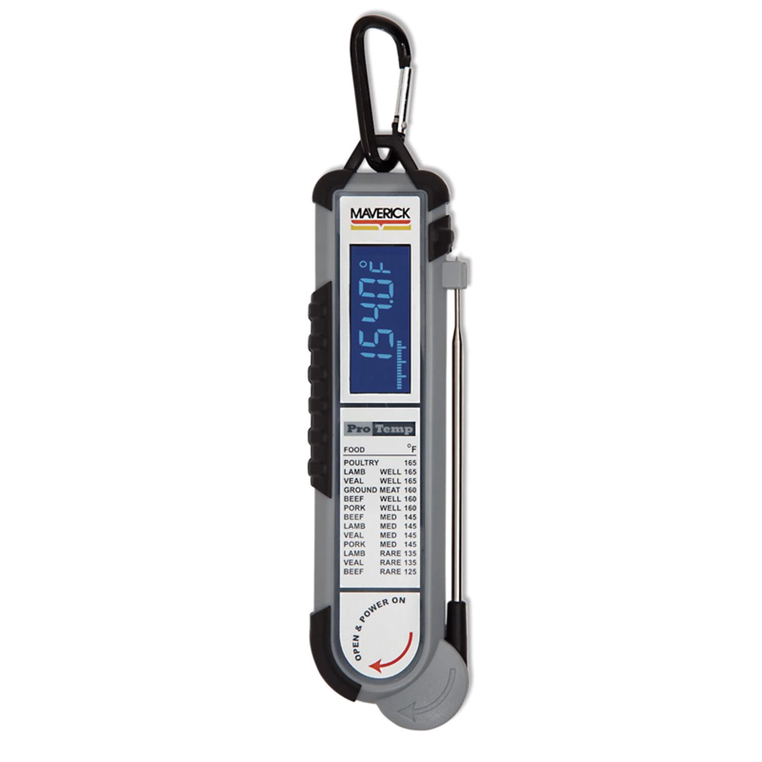 Pro-temp Digital Meat Thermometer Pt-100bbq Stainless Steel 450°f