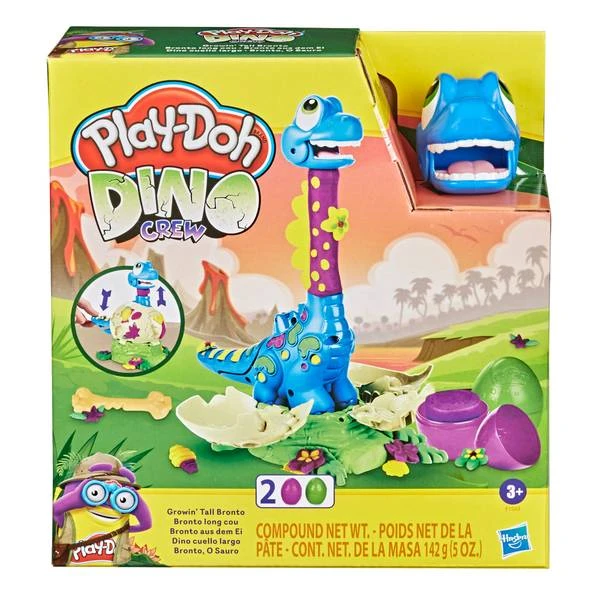 Play-doh Dino Crew Growin' Tall Bronto Toy Dinosaur With Play-doh Compound