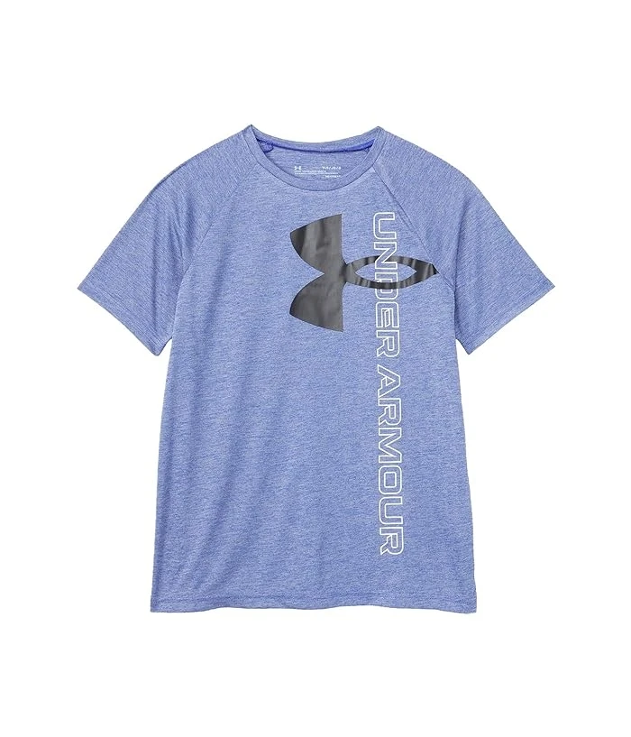 Boys' Tech Split Logo Hybrid Short Sleeve Tee, Size Xl, Blue