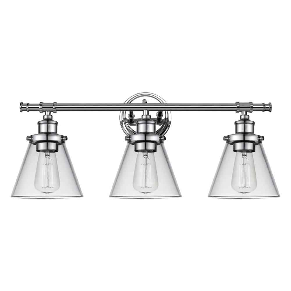 Parker 3-light Chrome Wall Sconce With Clear Glass Shades