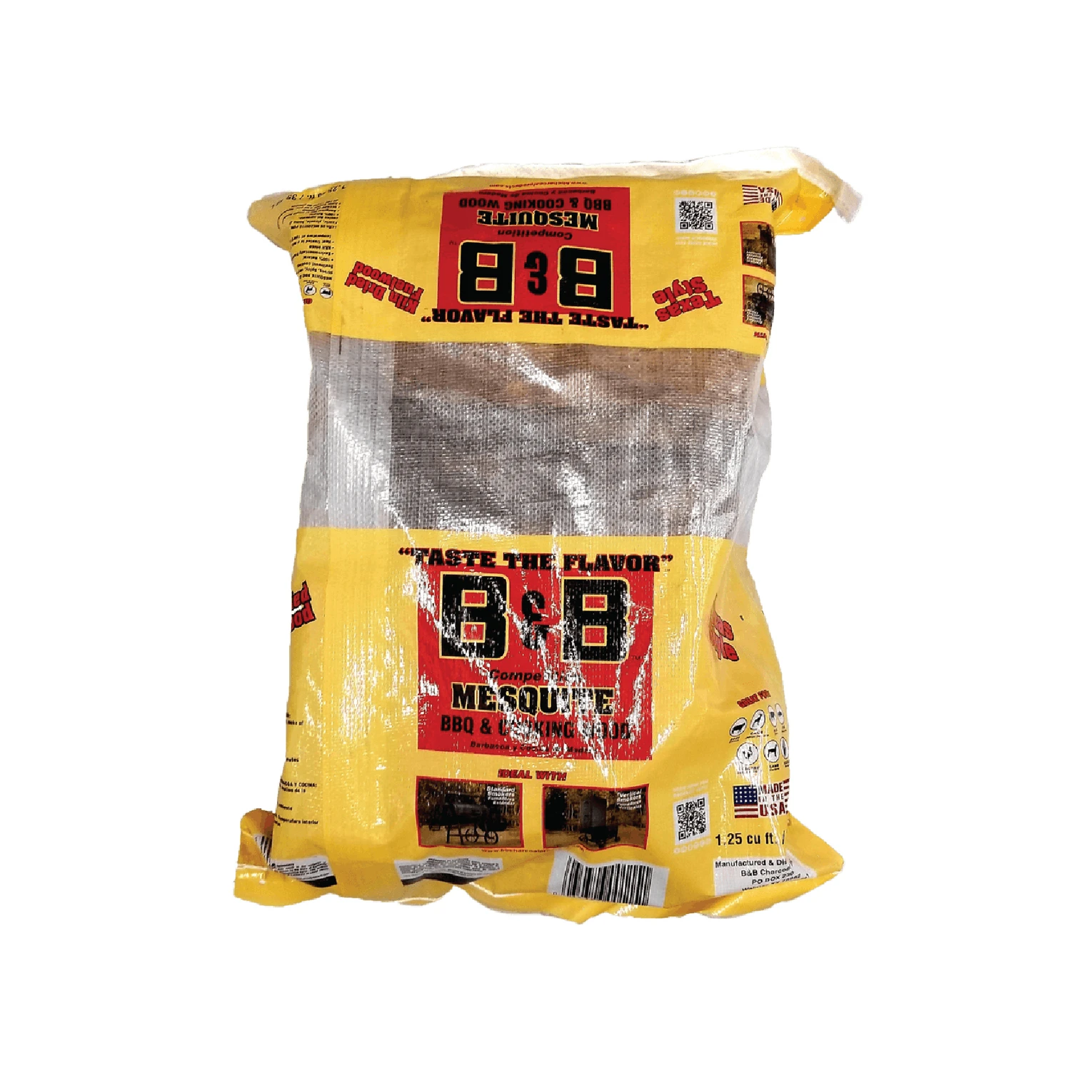 B&b Charcoal All Natural Mesquite Cooking Logs 1.25 Cubic Feet