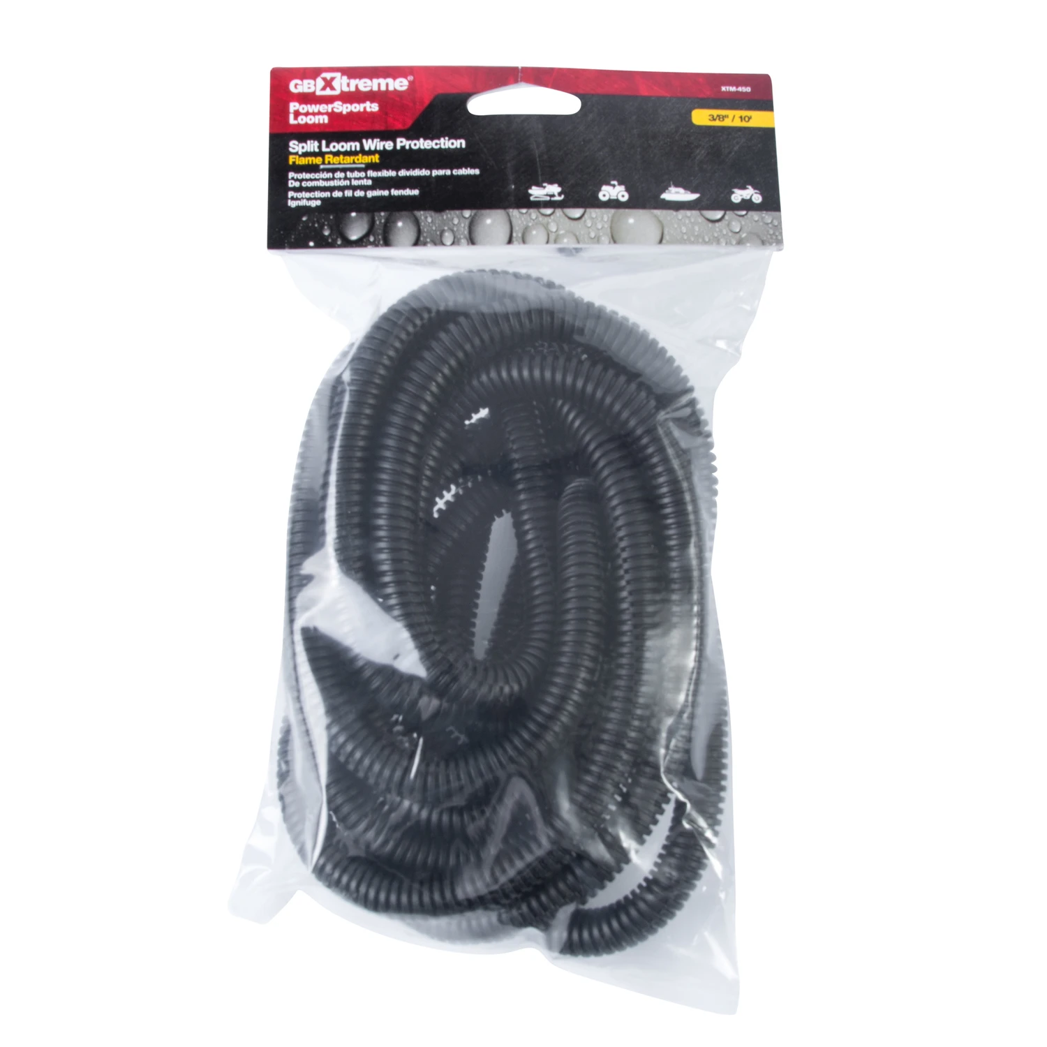 Xtreme 3/8 In. Diameter X 120 In. Length Black Polyethylene Split Loom