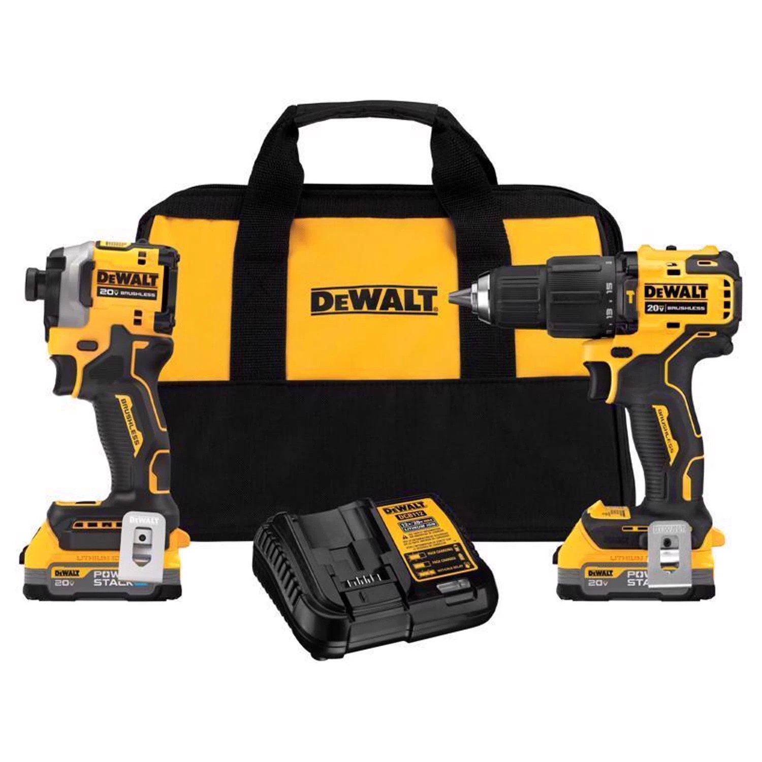 20v Max Cordless Brushless 2 Tool Combo Kit With Powerstack Battery