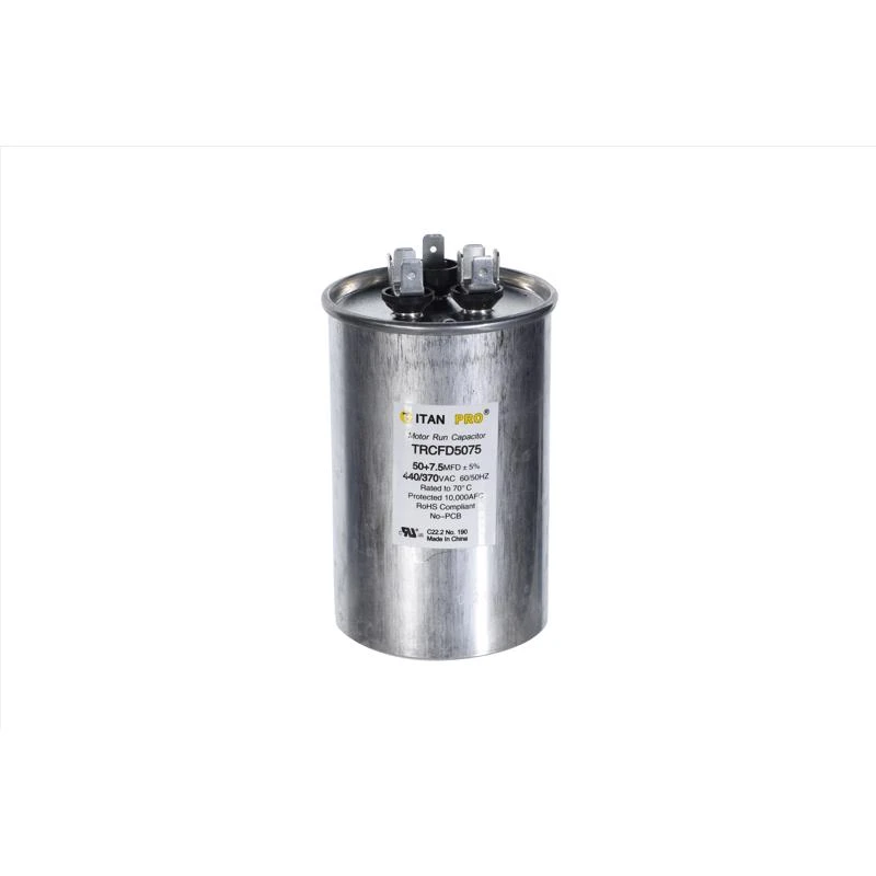 Trcfd5075 50+7.5 Mfd 440v Round Dual Run Capacitor