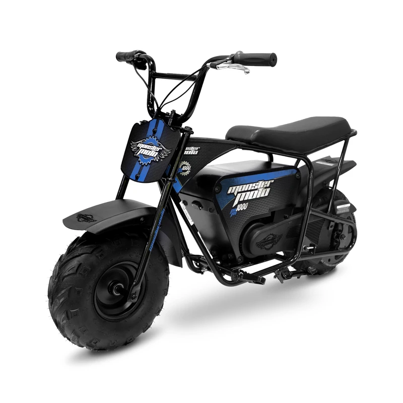 Classic Blue And Black 1000-watt Electric Mini Bike