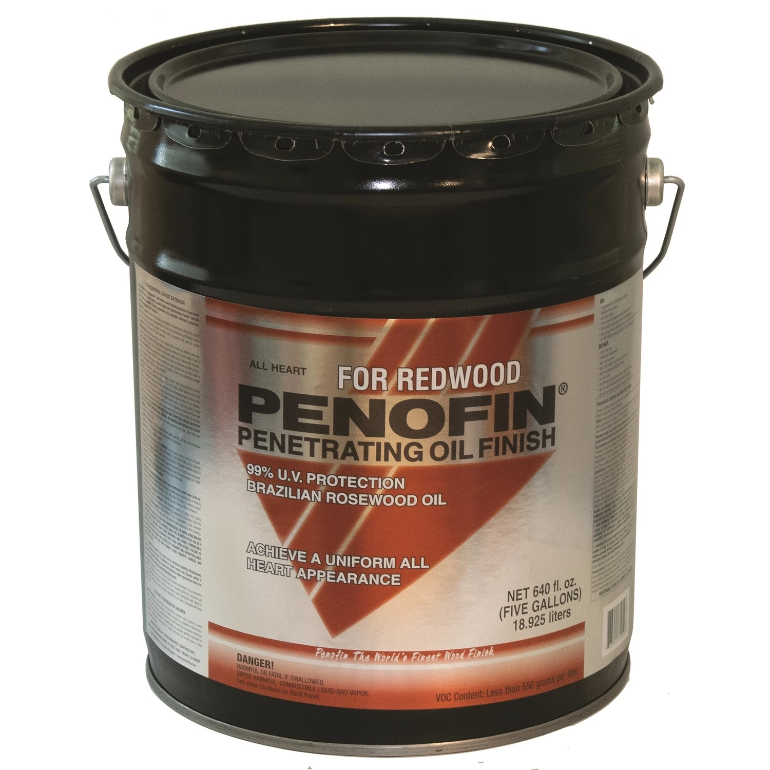 All Heart Transparent Brazilian Rosewood Oil-based Stain 5 Gallon Container