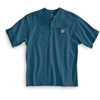 Men's Short Sleeve Workwear Henley Shirt - Ash - 2xl