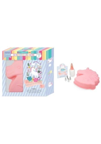 7-piece Unicorn Shaped Cake Baking Set With Recipes For Kids