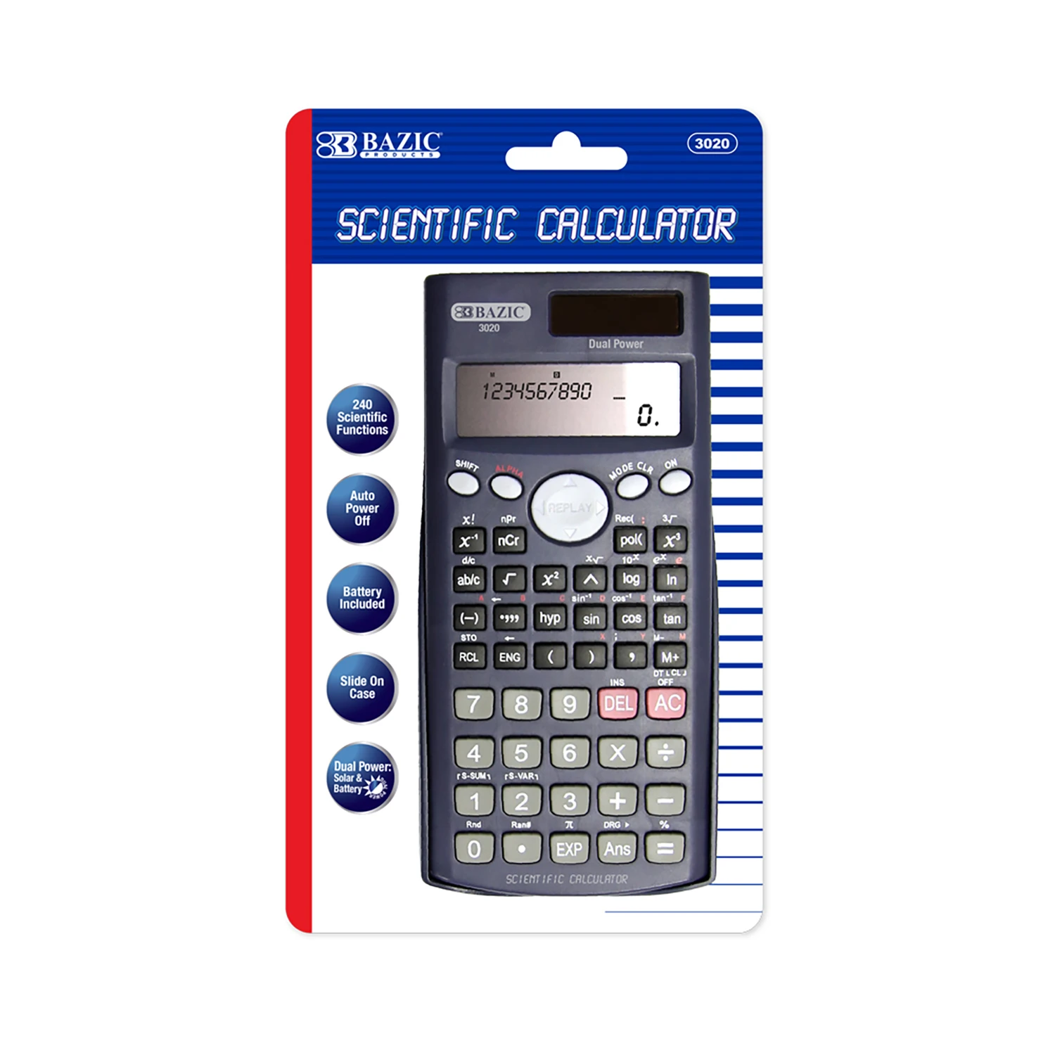 Bazic Products 12 digit Scientific Calculator Black