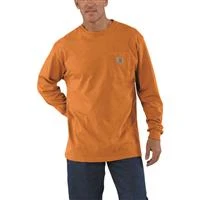Men's Workwear Long Sleeve Pocket T-shirt K126, Ash, X-large Regular