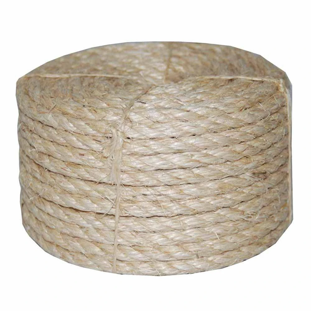 3/8 In. X 100 Ft. Twisted Sisal Rope - Durable And Versatile