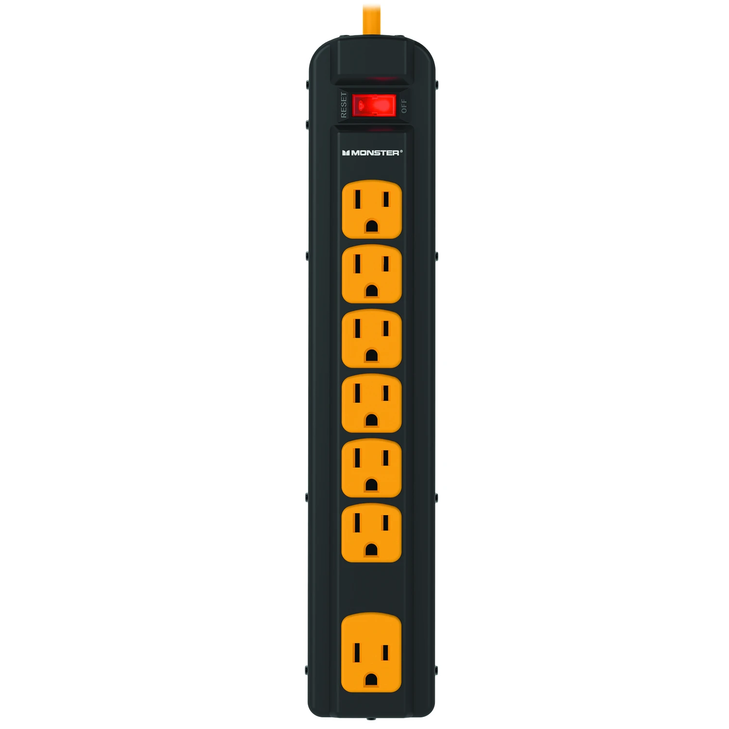 Just Power It Up 4 Ft. 7 Outlets Surge Protector Power Strip Black 1080 Joules