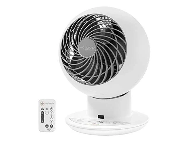 IRIS Woozoo SC15T Globe Oscillating Desk Fan, White