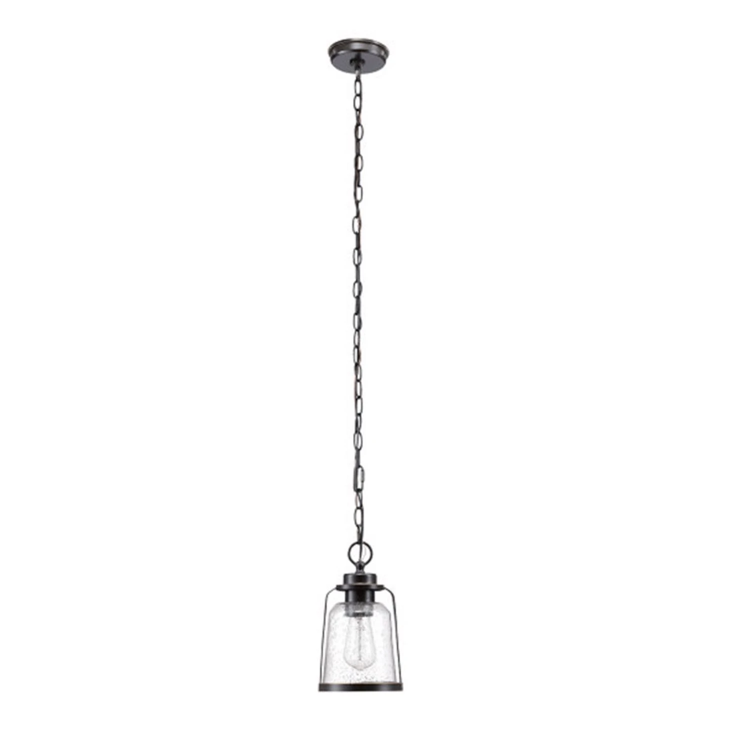 Roth Oil Rubbed Bronze 1-light Adjustable Pendant Light With Glass Shade
