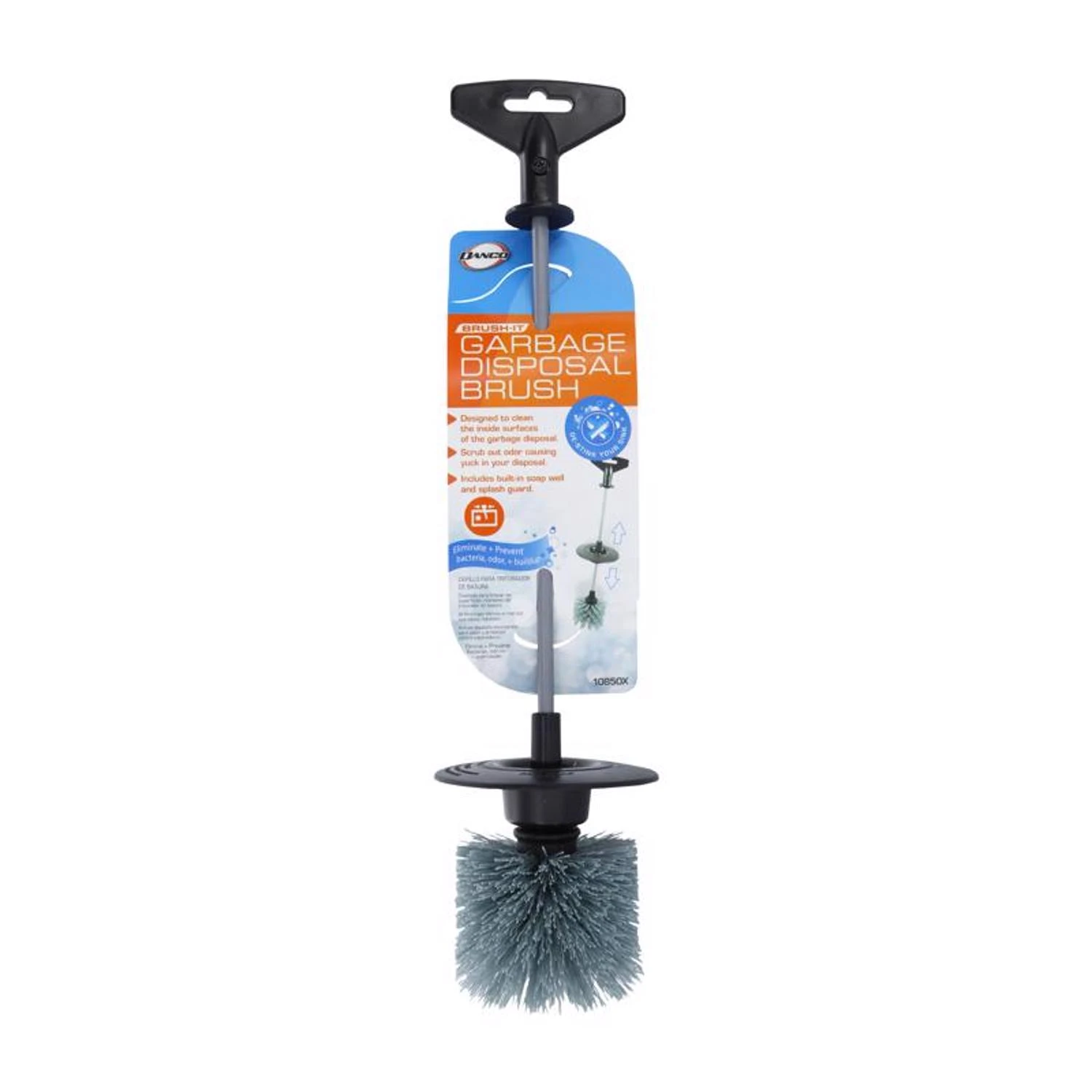 Brush-it 2 In. Wide 14.75 In. Plastic Handle Garbage Disposal Brush