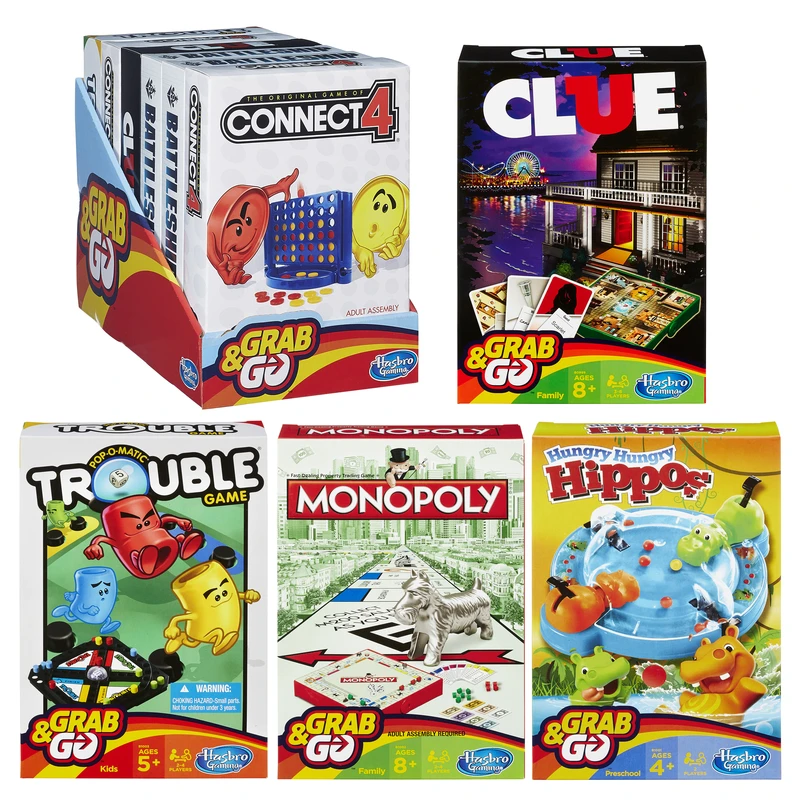 Hasbro Grab & Go Games Assortment - Fun Board And Card Games For Ages 6+