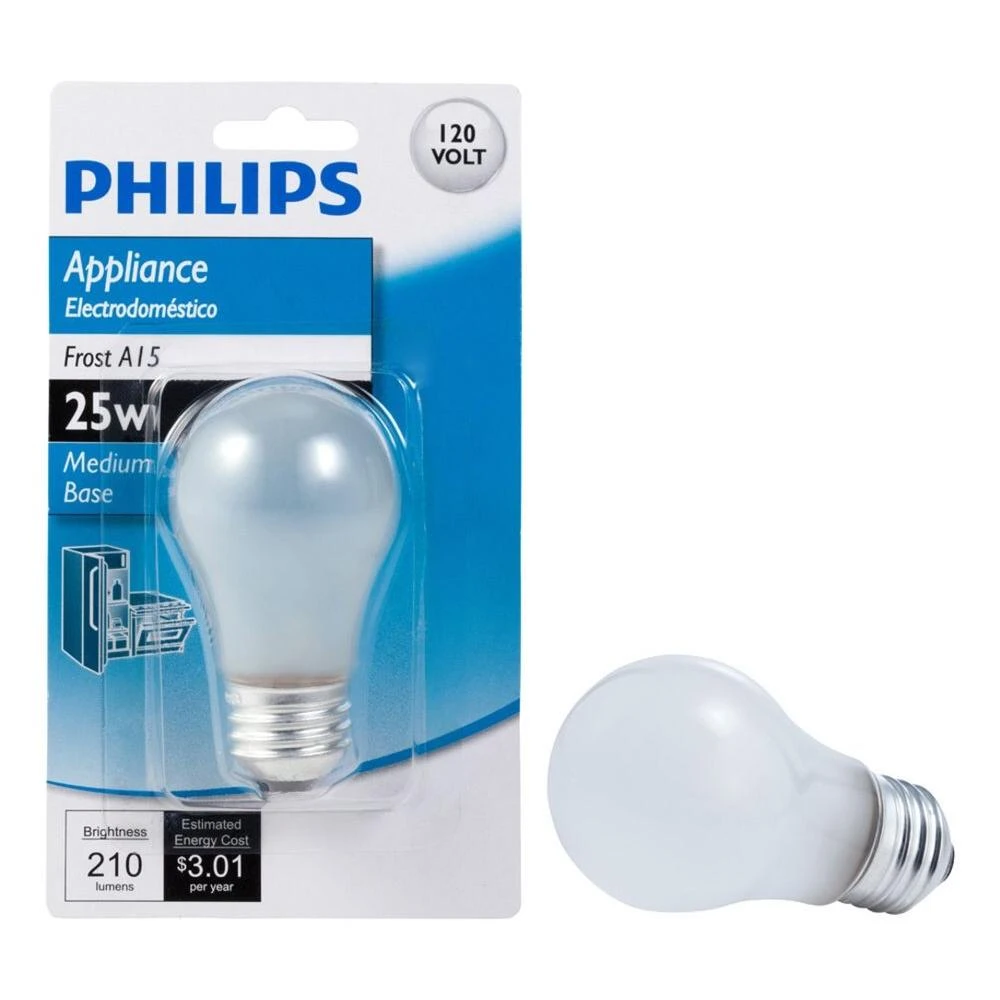 25-watt A15 Frosted Incandescent Appliance Light Bulb - Model 415331