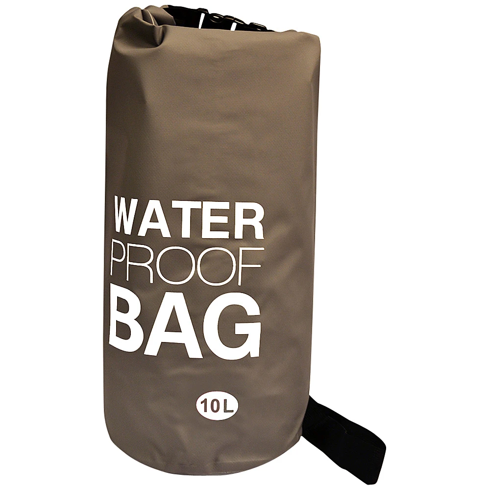 Waterproof 10 Liter Gray Carrying Bag With Adjustable Strap