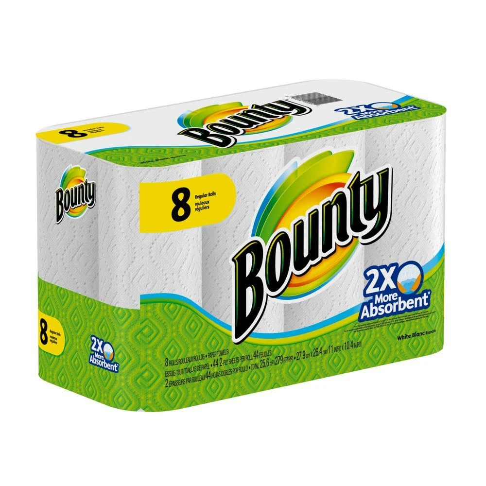 White Paper Towels - 8 Rolls, Highly Absorbent And Durable