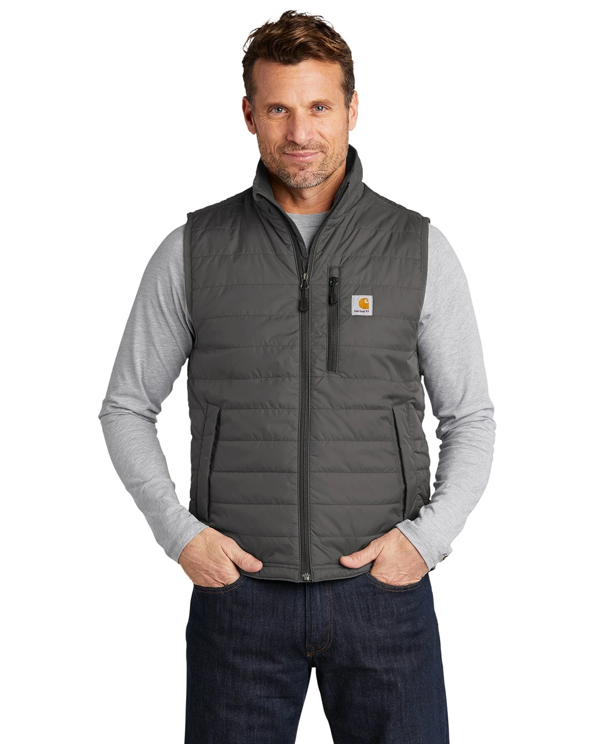 Men's Rain Defender Relaxed Fit Lightweight Insulated Vest - Xl Shadow