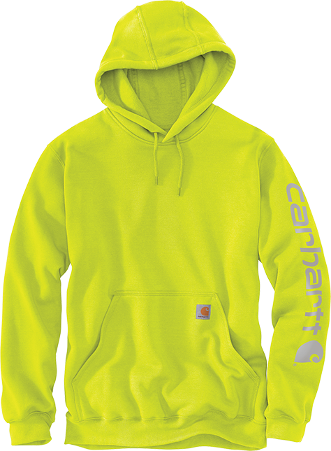 Men's Loose Fit Midweight Logo Sleeve Graphic Sweatshirt - Brite Lime - Medium