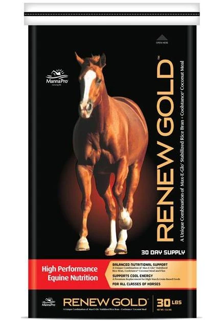Manna Pro-Equine Renew Gold Supplement 30lb Black