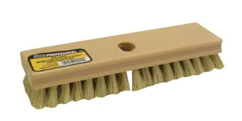 8755 10-inch White Tampico Deck Scrub Brush With Dual Holes