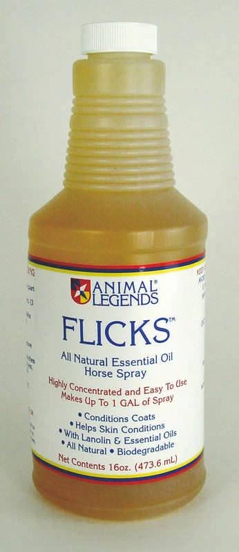 Flicks Horse Spray Refill Concentrate, 16-ounce All Natural Essential Oil