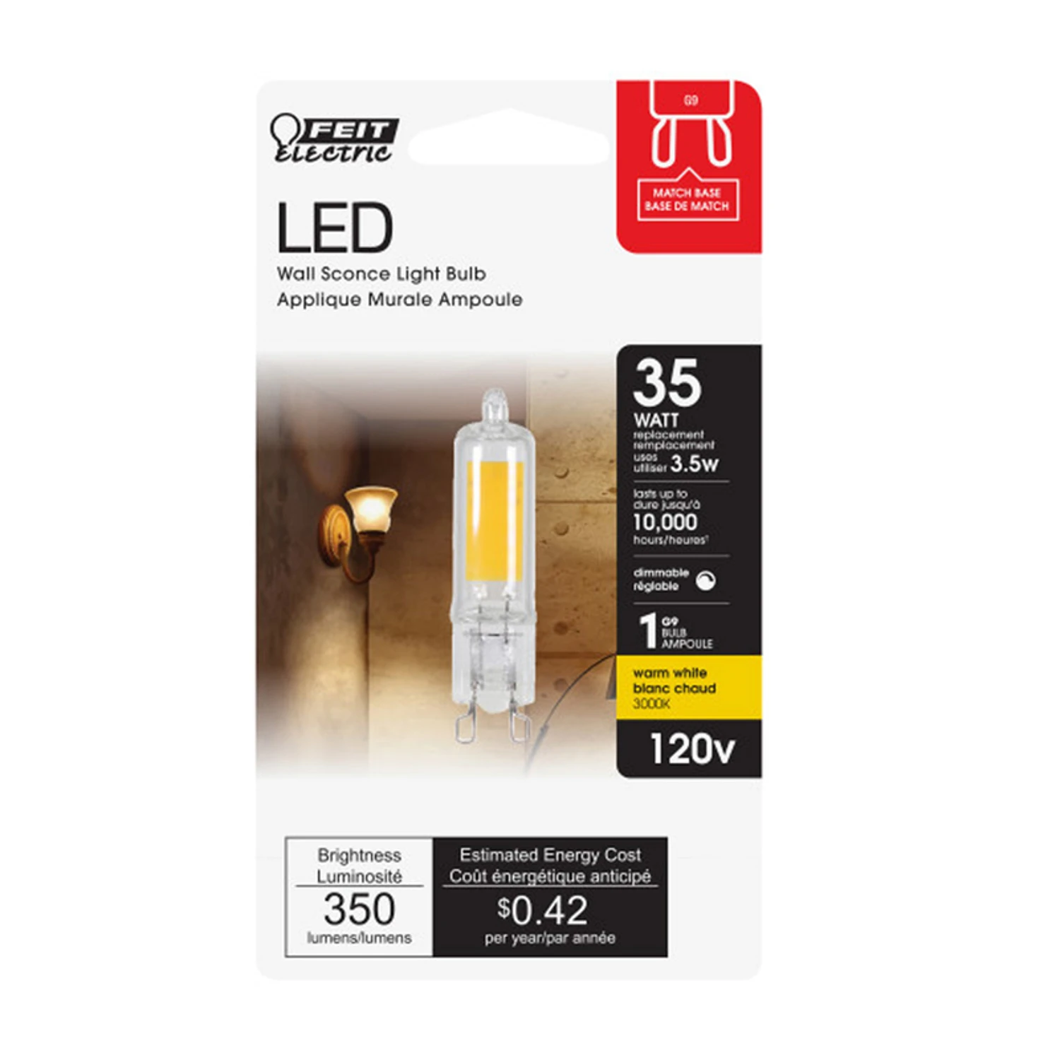 3001361 35 watt Equivalence G9 LED Bulb&#44; Warm White