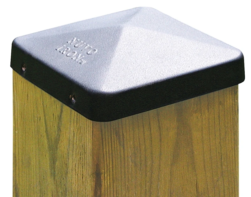 5.5" X 5.5" Eazy Cap For Posts With Rounded Corners - Black
